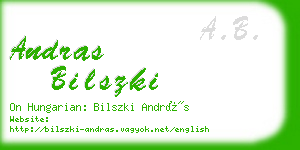 andras bilszki business card